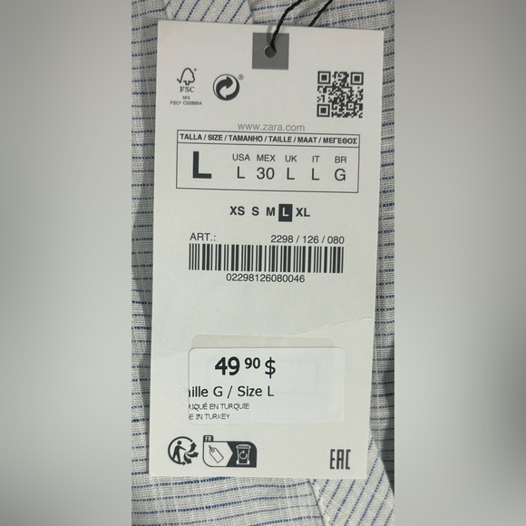 Zara Striped Blouse - Picture 9 of 9